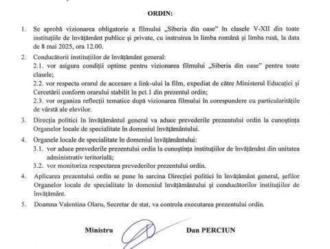 Вплоть до увольнения: Министерство образования Молдовы потребовало обязательно показать в русских лицеях фильм "Сибирь на костях", а также запретило учителям и детям участие в марше Бессмертного полка